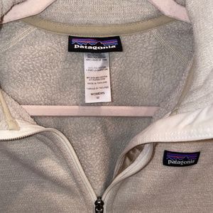 PATAGONIA ZIPPER FLEECE -- CREAM/WHITE COLOR